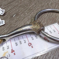 Narrow French Link Loose Ring Bit, Copper Center Lozenge *gc, v.dirty, v.gunky, scuffs
