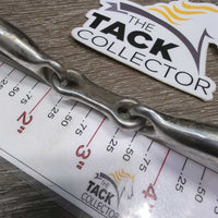 "MB 10" Thin Curved French Link Loose Ring Bit, v.small flat center bar *vgc/gc, dirt, residue, scuffs, scratches

