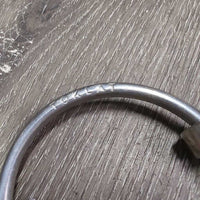 "MB 10" Thin Curved French Link Loose Ring Bit, v.small flat center bar *vgc/gc, dirt, residue, scuffs, scratches
