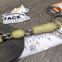 French Link 2 Ring Bit, 2x Rubber Bit Guards, velcro *gc, clean, stains, discolored, mnr chews, residue, curled velcro
