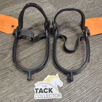 Plastic Spurs, Velcro Spur Straps *gc, dirty, grass, cracking/peeling straps
