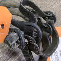 Plastic Spurs, Velcro Spur Straps *gc, dirty, grass, cracking/peeling straps
