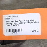 Thick Leather Flash Strap Only *xc/like new, missing 1 keeper, clean

