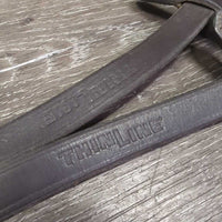 Thick Padded Rubber Reins, Finger Stoppers *gc/fair, clean & dirt, cracking/peeleing edges
