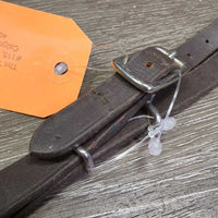 Narrow Leather Curb - Chin Strap, 2x keepers *vgc//xc, clean, mnr residue, creases, rubs & scrapes
