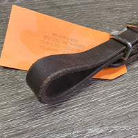 Narrow Leather Curb - Chin Strap, 2x keepers *vgc//xc, clean, mnr residue, creases, rubs & scrapes
