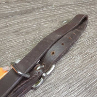 Narrow Leather Curb - Chin Strap, 2x keepers *vgc//xc, clean, mnr residue, creases, rubs & scrapes
