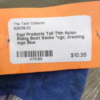 Tall Thin Nylon Riding Boot Socks *vgc, cracking logo
