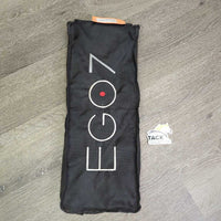 Pr Half Chaps, back zip, bag *gc, older, clean, residue, deep creases, rubs, Elastic: stretched, Zips: sticky, wavy
