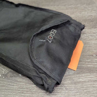Pr Half Chaps, back zip, bag *gc, older, clean, residue, deep creases, rubs, Elastic: stretched, Zips: sticky, wavy
