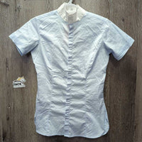 SS Show Sun Shirt, Snaps, snap Collar, Mesh Back Vent *vgc, seam puckers, older
