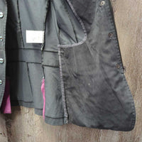Show Jacket, Zipper, snaps *gc, faded? crinkled collar, stained cuffs, rubs, pills, mnr stains & unstitched seam
