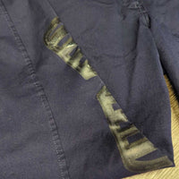 Euro Seat Breeches *gc/fair, unstitched seams, seam puckers, stickies: rubs & peeled, discolored plaid, stretched, puckers
