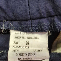 Euro Seat Breeches *gc/fair, unstitched seams, seam puckers, stickies: rubs & peeled, discolored plaid, stretched, puckers
