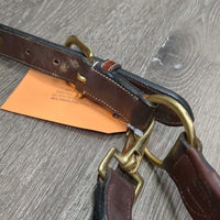 FS RSd Padded Leather Halter, patent trim *xc/vgc, dry, stiff, v.mnr dirt, residue, scuffs
