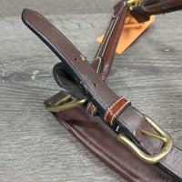 FS RSd Padded Leather Halter, patent trim *xc/vgc, dry, stiff, v.mnr dirt, residue, scuffs
