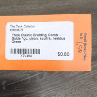 Thick Plastic Braiding Comb - Guide *gc, clean, scuffs, residue
