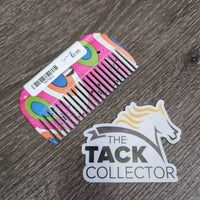 Wide Plastic Mane Comb *gc, faded, chipped, rubs, stains, clean

