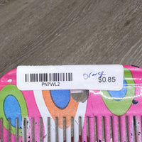 Wide Plastic Mane Comb *gc, faded, chipped, rubs, stains, clean
