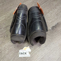 Hind Boots, velcro *fair, v.dirty, faded, v.rubbed & holey inside, scrapes, scratches
