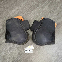 Hind Boots, velcro *fair, v.dirty, faded, v.rubbed & holey inside, scrapes, scratches
