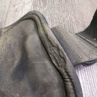 Hind Boots, velcro *fair, v.dirty, faded, v.rubbed & holey inside, scrapes, scratches
