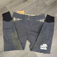 Euro Seat Breeches *gc, stains, faded, v.puckered waist, rubs, seam puckers, repaired, v.pilly lining
