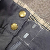 Euro Seat Breeches *gc, stains, faded, v.puckered waist, rubs, seam puckers, repaired, v.pilly lining
