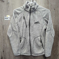 Light Fleece Jacket, zipper "Spruce Meadows" *gc, v.clumpy & pilly
