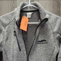 Light Fleece Jacket, zipper "Spruce Meadows" *gc, v.clumpy & pilly
