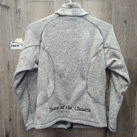 Light Fleece Jacket, zipper "Spruce Meadows" *gc, v.clumpy & pilly
