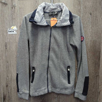 Fleece Jacket, Zipper, High Collar *gc/fair, NO tab, v.clumpy, crinkled collar
