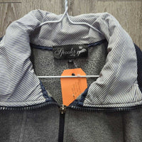 Fleece Jacket, Zipper, High Collar *gc/fair, NO tab, v.clumpy, crinkled collar
