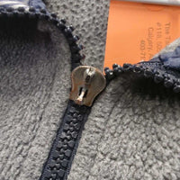 Fleece Jacket, Zipper, High Collar *gc/fair, NO tab, v.clumpy, crinkled collar
