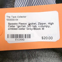 Fleece Jacket, Zipper, High Collar *gc/fair, NO tab, v.clumpy, crinkled collar
