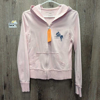 Sweatshirt Jacket, Hoodie, Zipper *gc, rubs, pills, loose threads & rrubs
