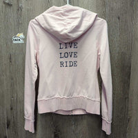 Sweatshirt Jacket, Hoodie, Zipper *gc, rubs, pills, loose threads & rrubs
