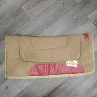 Vintage Fleece Lined Western Saddle Pad *gc, older, mnr dirt, rust, stiff spots, mnr clumpy, hair, dirt
