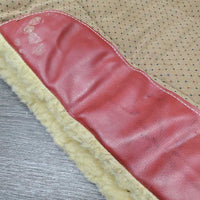Vintage Fleece Lined Western Saddle Pad *gc, older, mnr dirt, rust, stiff spots, mnr clumpy, hair, dirt
