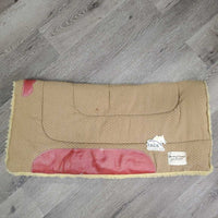 Vintage Fleece Lined Western Saddle Pad *gc, older, mnr dirt, rust, stiff spots, mnr clumpy, hair, dirt
