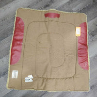 Vintage Fleece Lined Western Saddle Pad *gc, older, mnr dirt, rust, stiff spots, mnr clumpy, hair, dirt
