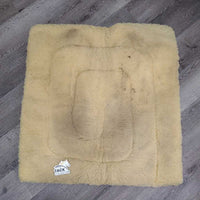 Vintage Fleece Lined Western Saddle Pad *gc, older, mnr dirt, rust, stiff spots, mnr clumpy, hair, dirt
