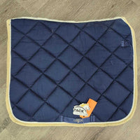 Quilt Dressage Pad, 1x piping *gc, clean, cut tabs, puckers, mnr hair, faded, dirt
