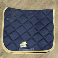 Quilt Dressage Pad, 1x piping *gc, clean, cut tabs, puckers, mnr hair, faded, dirt
