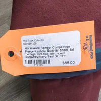 Competition Fleece Keyhole Quarter Sheet, tail *xc/vgc, mnr hair, dirt, v.wpf
