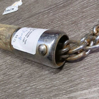 Chain Twitch, Wood Handle *fair, rough, peeling, rust, v.loose cap, older
