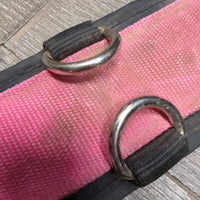 Nylon Neoprene Cinch, d rings, keeper *gc, clean, residue, stained, dirt, rust, cracked liner
