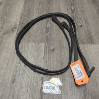 Smooth Leather Reins, Finger Stoppers, buckles *xc/like new, mnr creases, clean, No Stoppers
