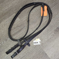 Cotton Web Reins, Finger Stoppers, buckles *vgc, clean, mnr dirt, edge rubs & frays
