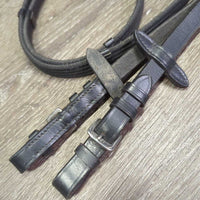Cotton Web Reins, Finger Stoppers, buckles *vgc, clean, mnr dirt, edge rubs & frays
